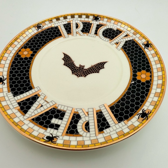 Anthropologie The Bistro Tile Stoneware Espresso Mug Cup & Saucer - Picture 4 of 10